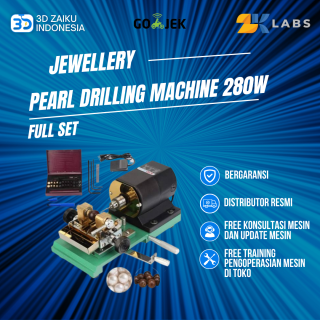 ZKLabs Pearl Drilling Machine 280W Jewellery Driller Holder Full Set Mesin Bor Perhiasan